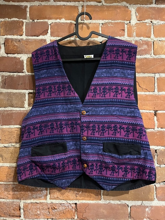 Wary Other - Vintage Wary Folk Art Fashions Purple Pattern Vest